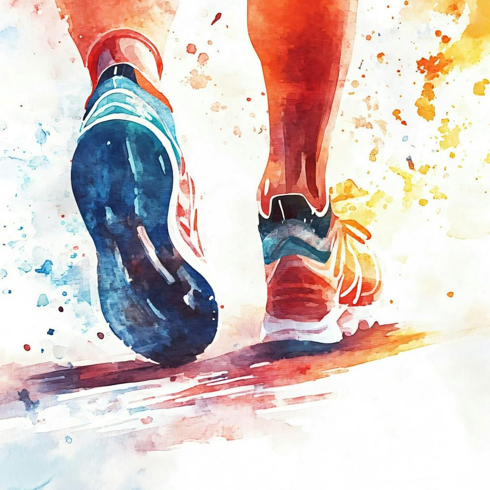 Watercolor Of A Runner 5
