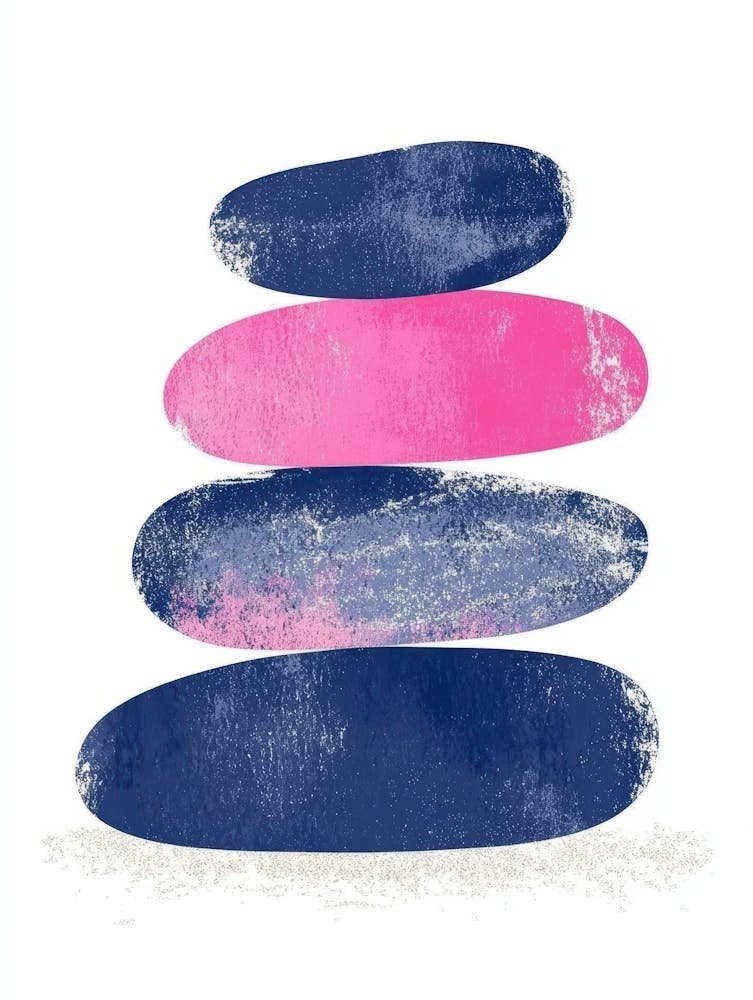 Stacks Of Pink And Blue