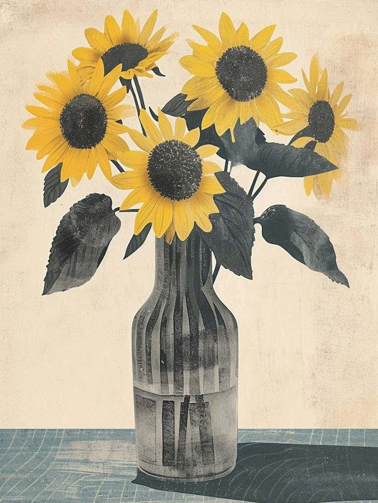 Sunflower Watercolour Illustration