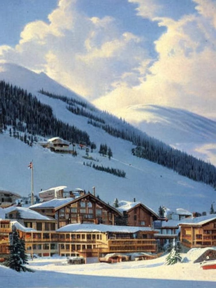 El Tarter, Andorra Ski Resort Vintage Landscape 1 Skiing Poster