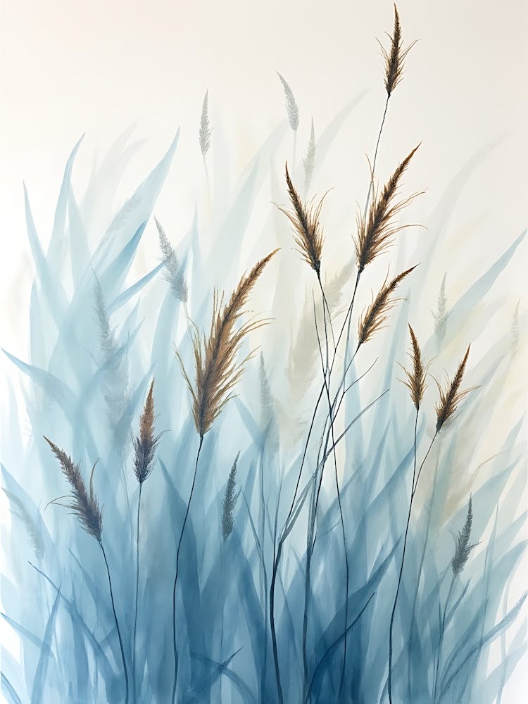Tranquil Blue Flower Shapes