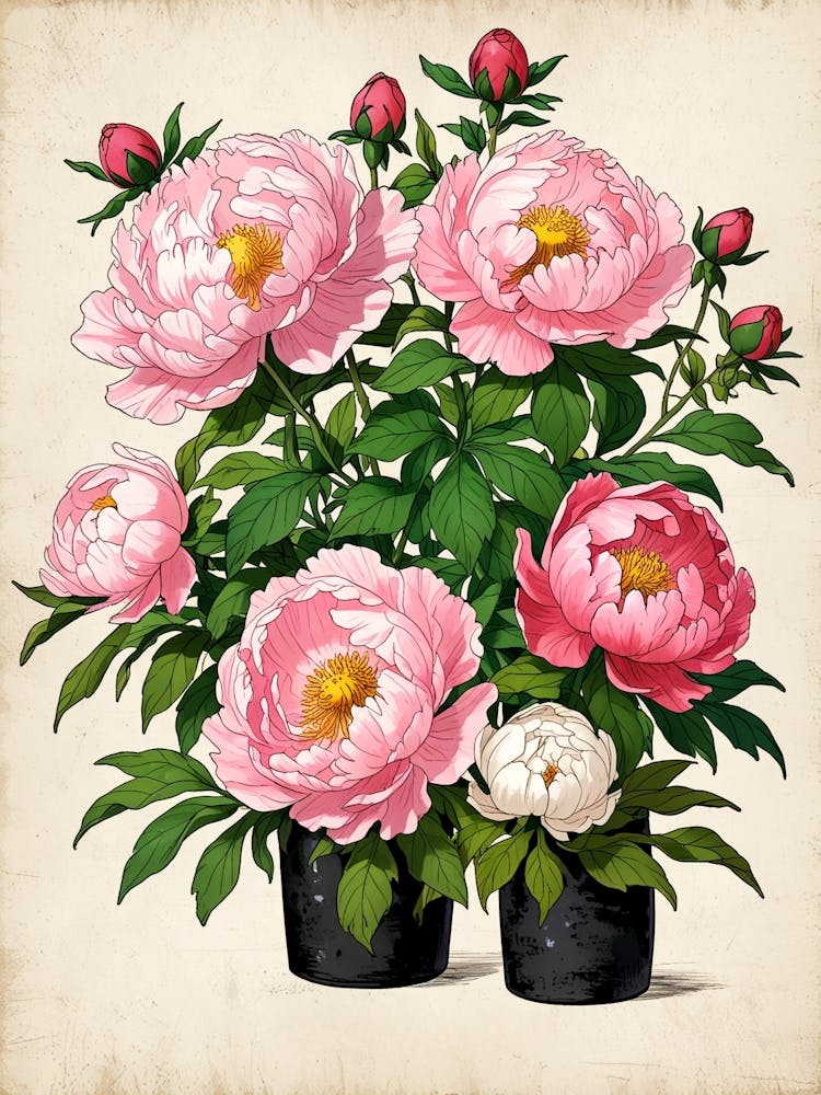 Pivoines Roses 1