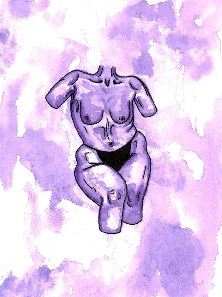 Female Torso Watercolour