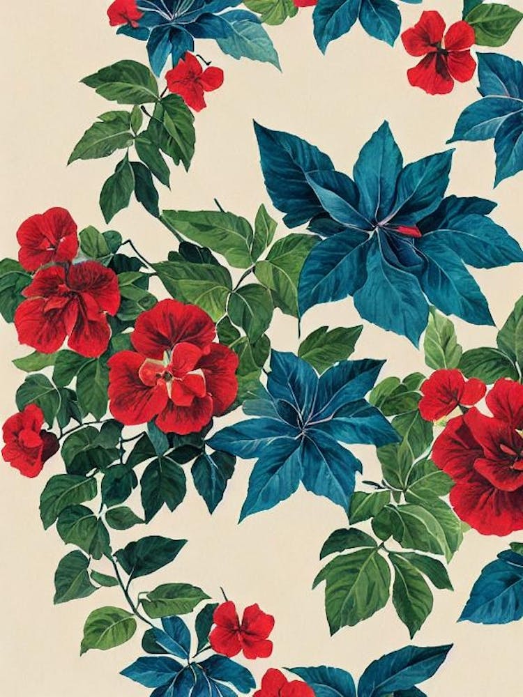 Gorgonia Vintage Graphic Watercolour