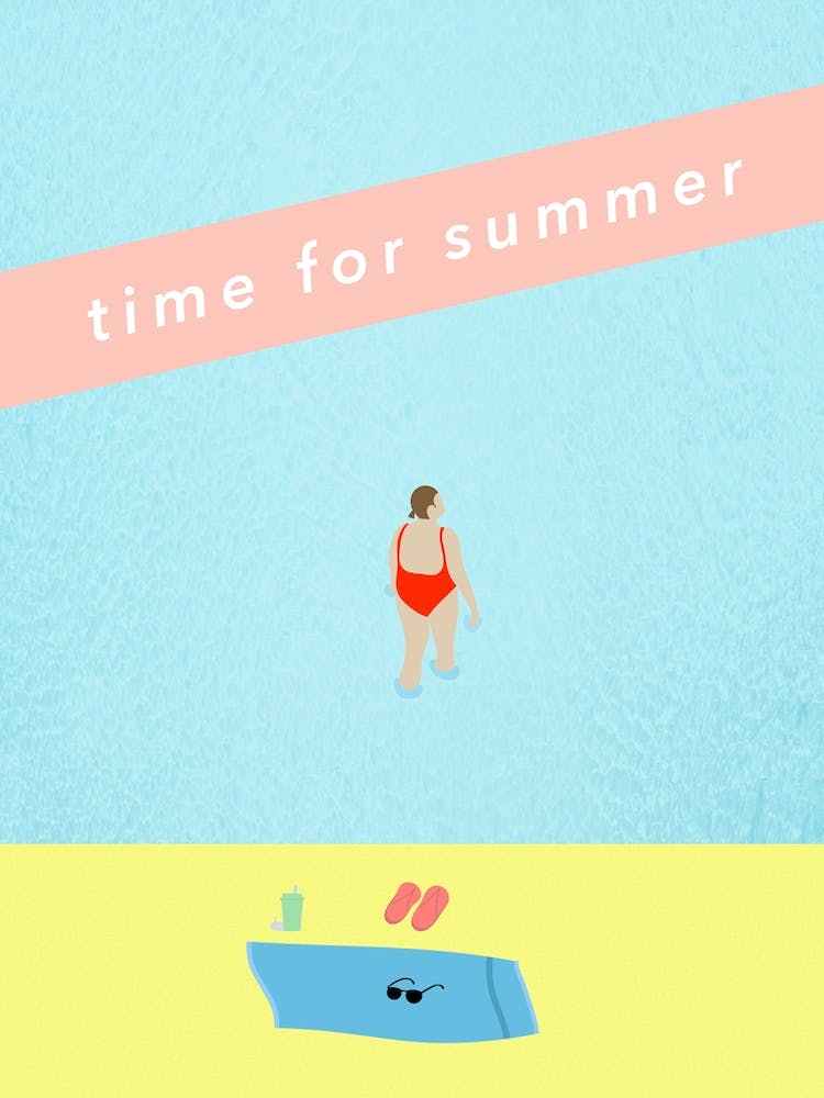 TIME FOR SUMMER -  minimal illustration