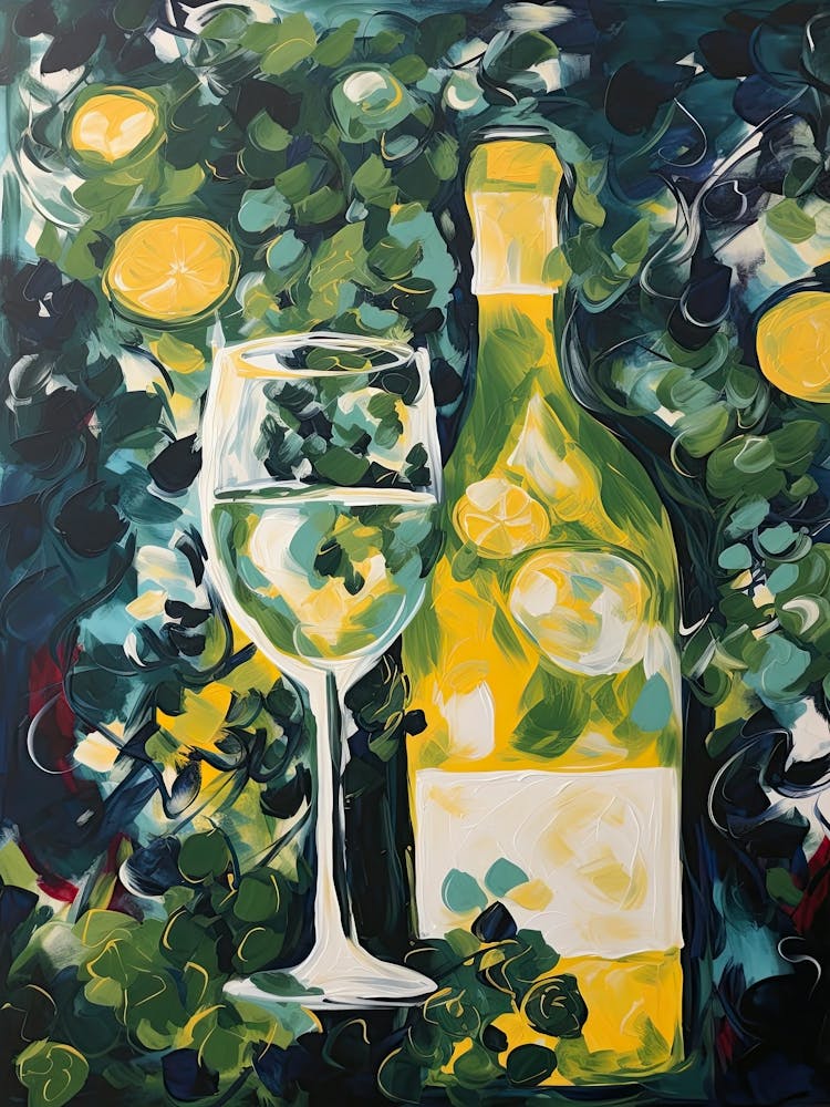 Chardonnay Sauvignon Fauvist Painting 2