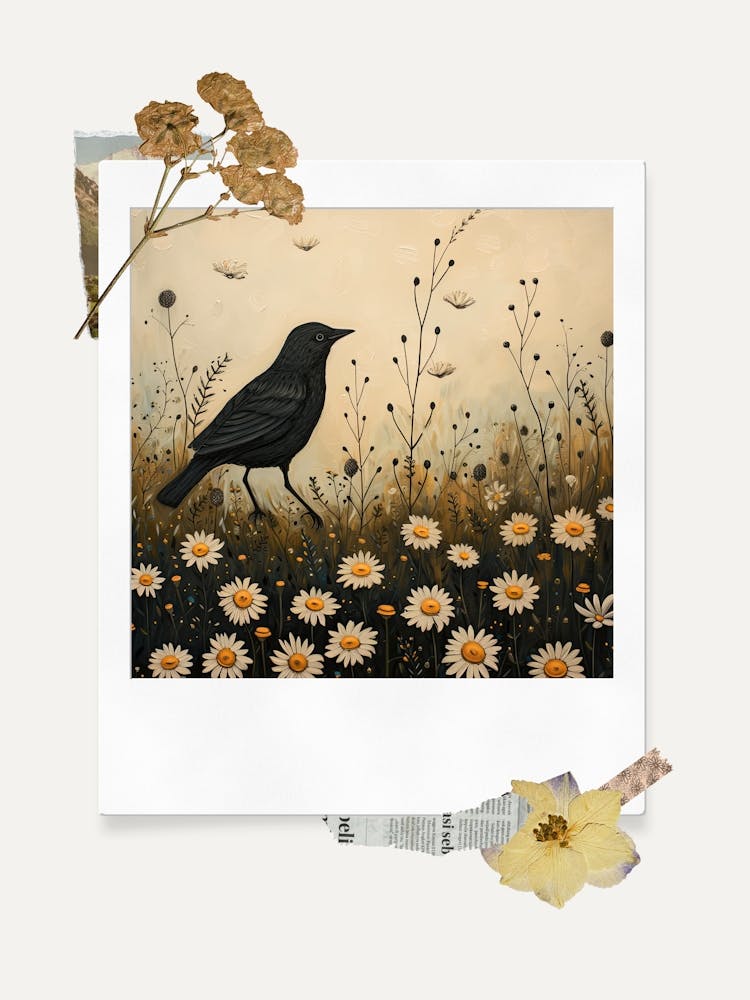 Scrapbook Bird Fairycore Painting 1