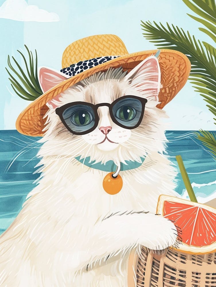 Selkirk Rex Storybook Illustration 3