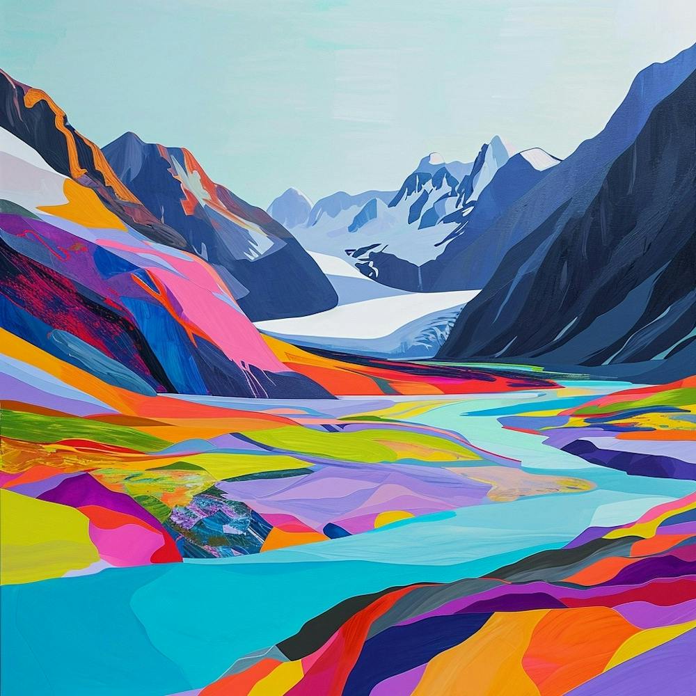 Colourful Abstract Jostedalsbreen National Park Norway 2