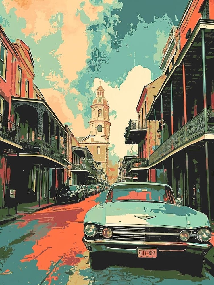 French Qaurter Retro Pop Art 4