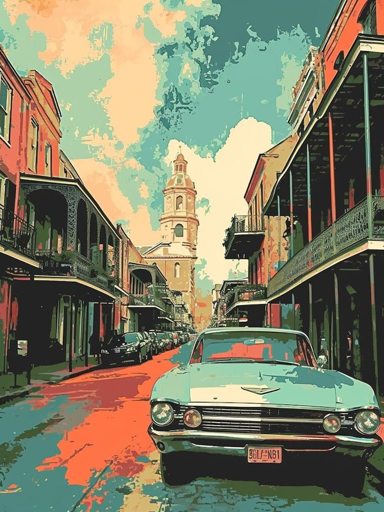 French Qaurter Retro Pop Art 4