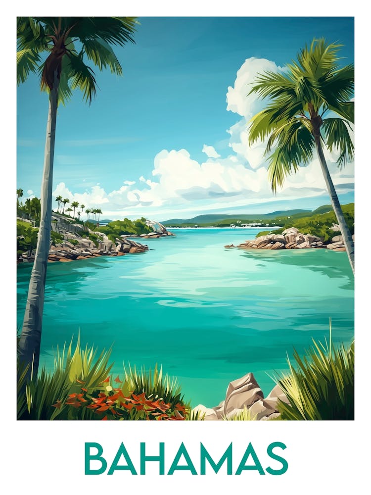 Affiche de voyage Bahamas