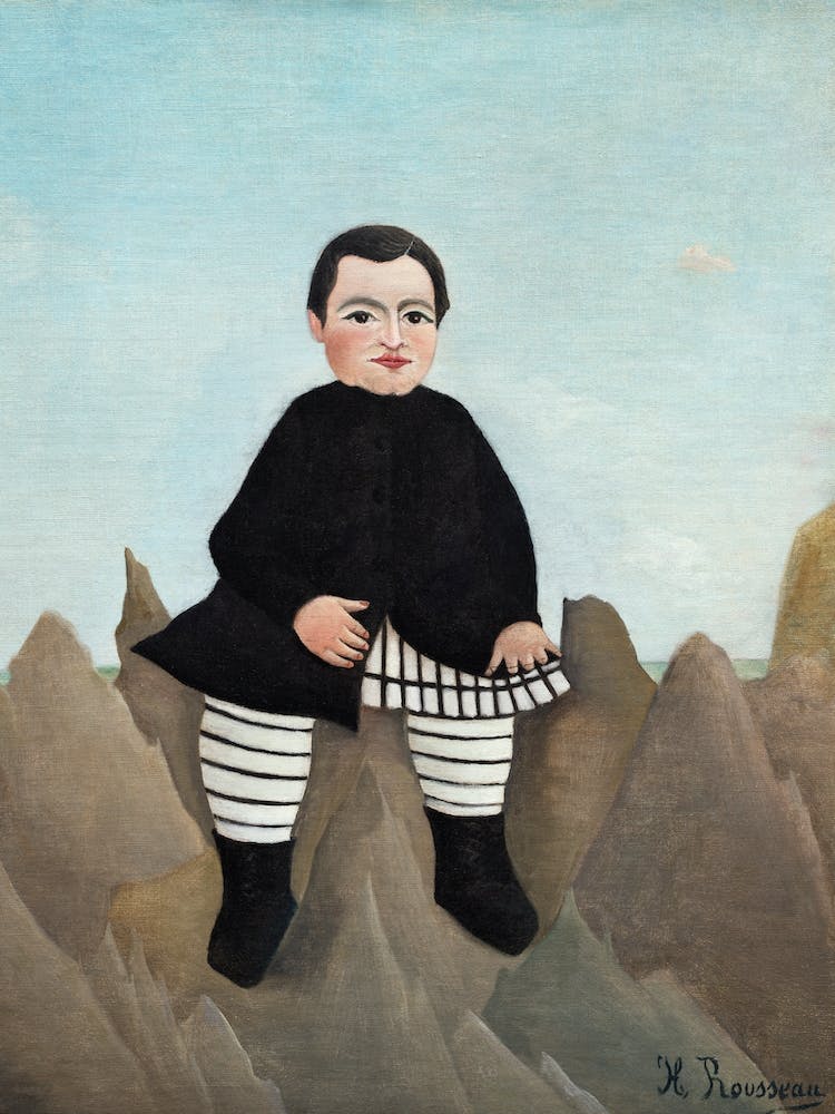 Boy On The Rocks, Henri Rousseau