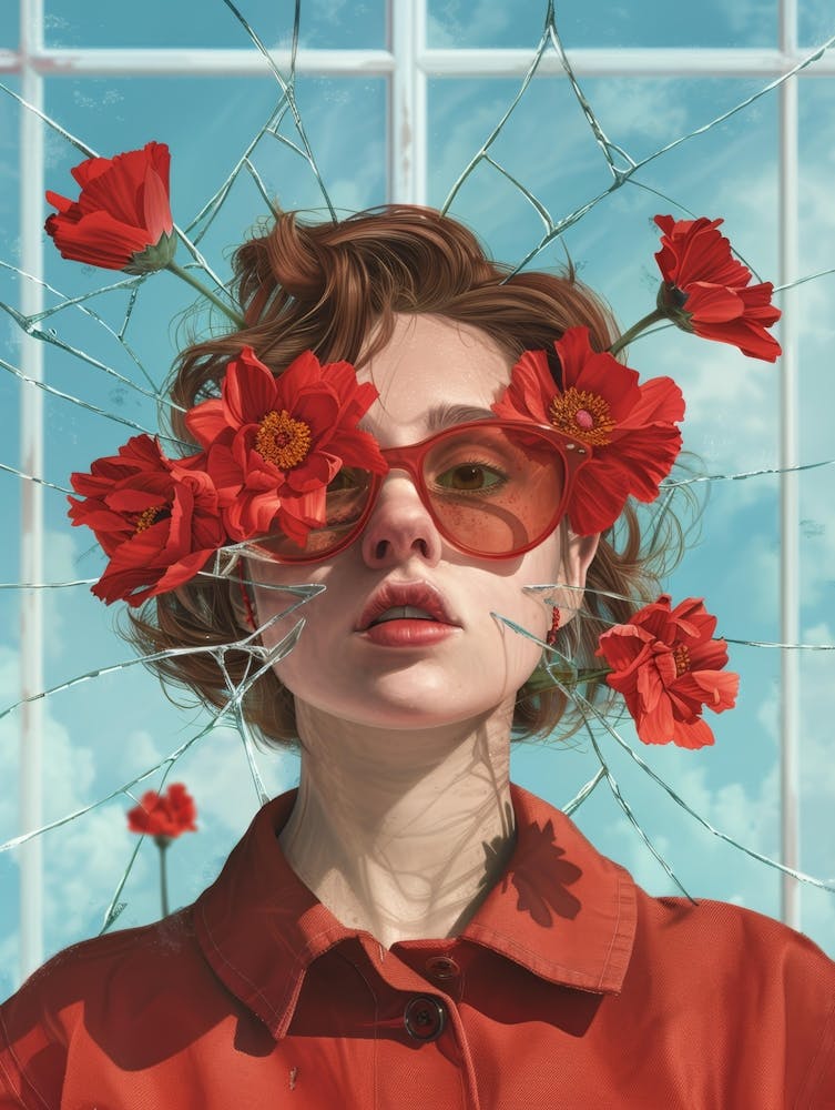 Girl With Flowers On Her Head 4