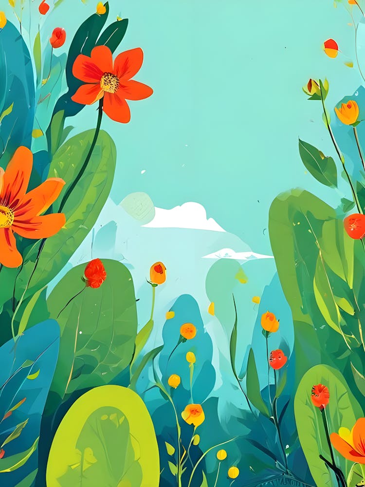 Colorful Flowers In The Garden