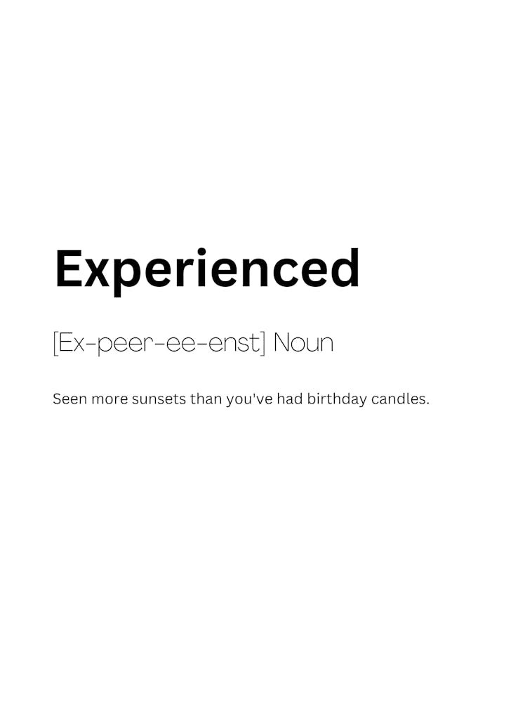 Experienced Definition Meaning
