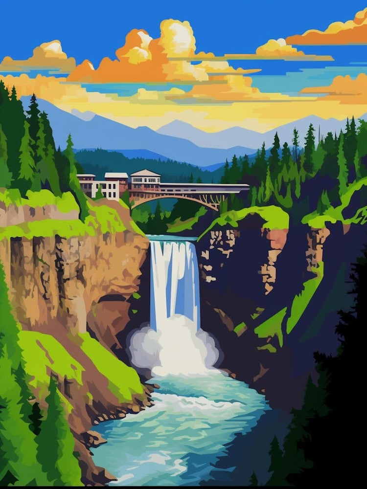 Snoqualmie Pass Retro Pop Art 14