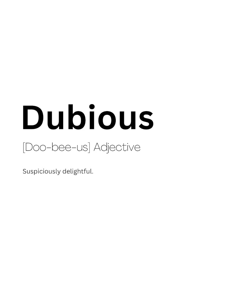 Dubious Définition Signification