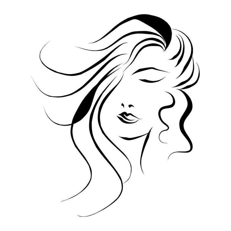 Abstract Line Portrait Of A Woman