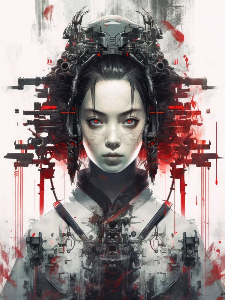 Japanese Cyberpunk Cyborg Girl
