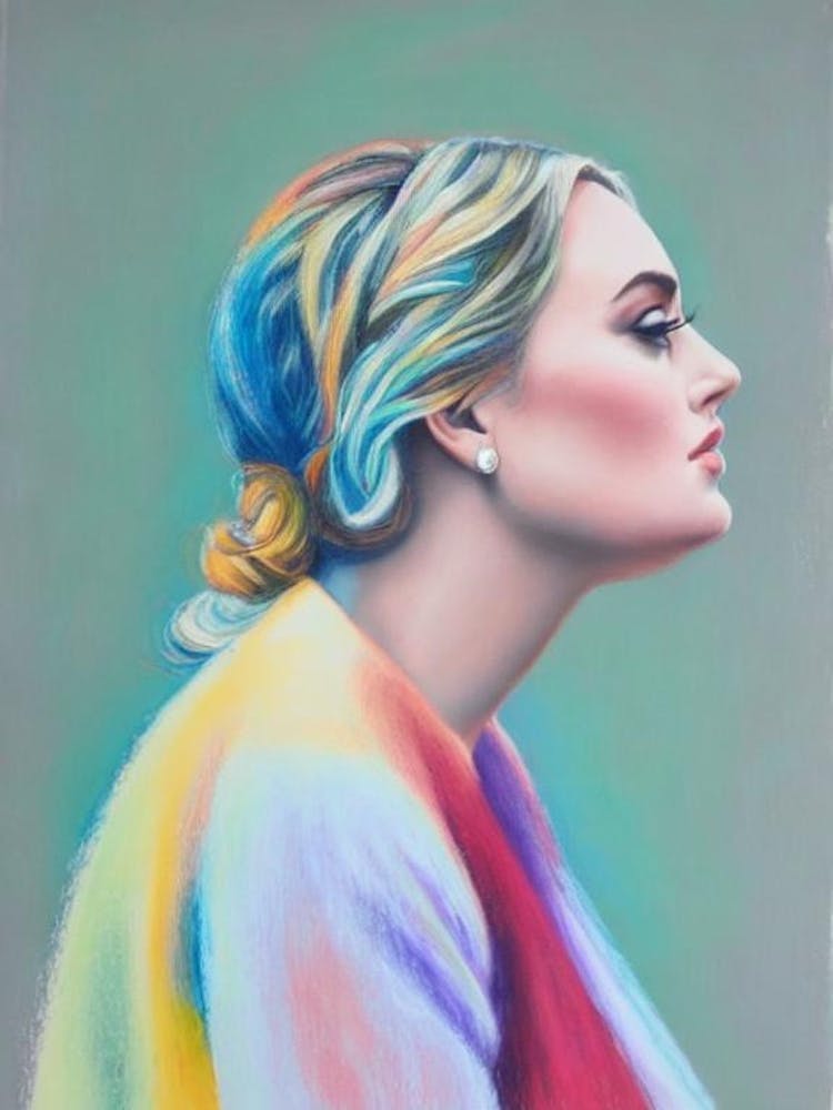 Adele 2 Colourful Illustration