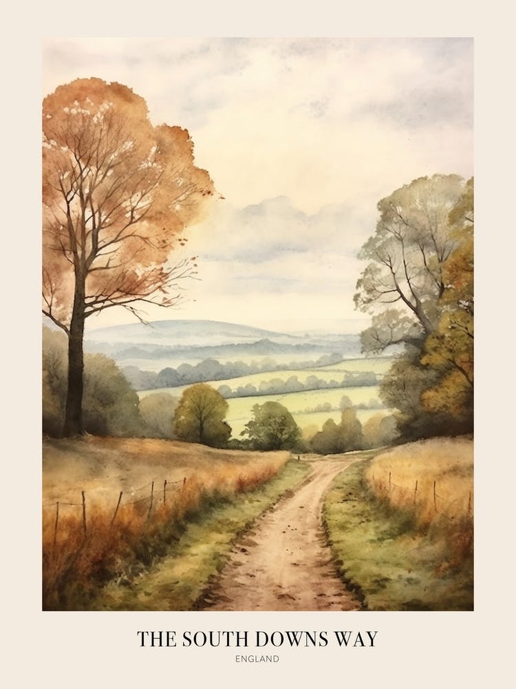 The South Downs Way England Uk Trail Poster