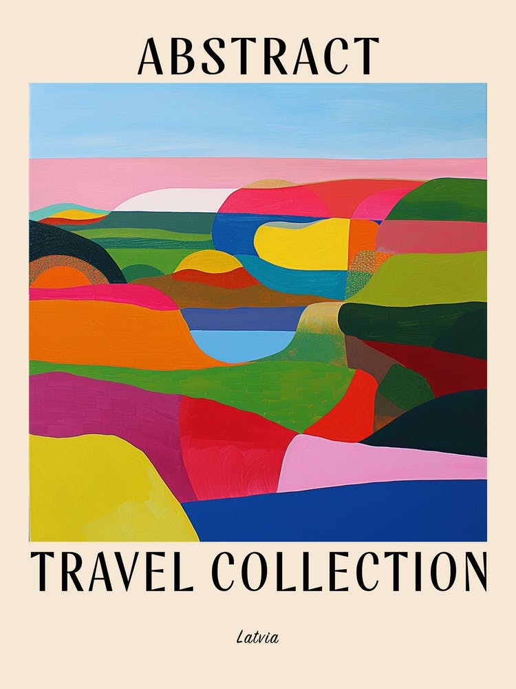 Abstract Travel Collection Poster Latvia 3