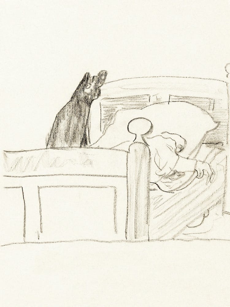 A Sick Man In His Bed (1906), Theo Van Hoytema