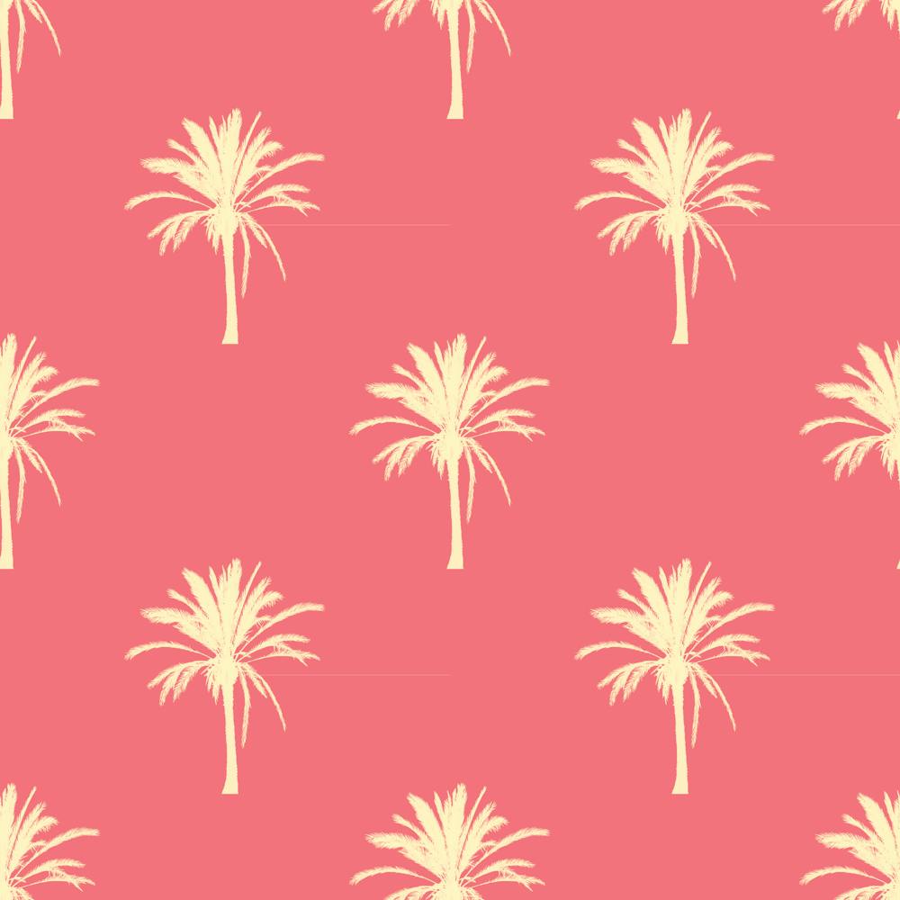 Palm Trees On A Pink Background