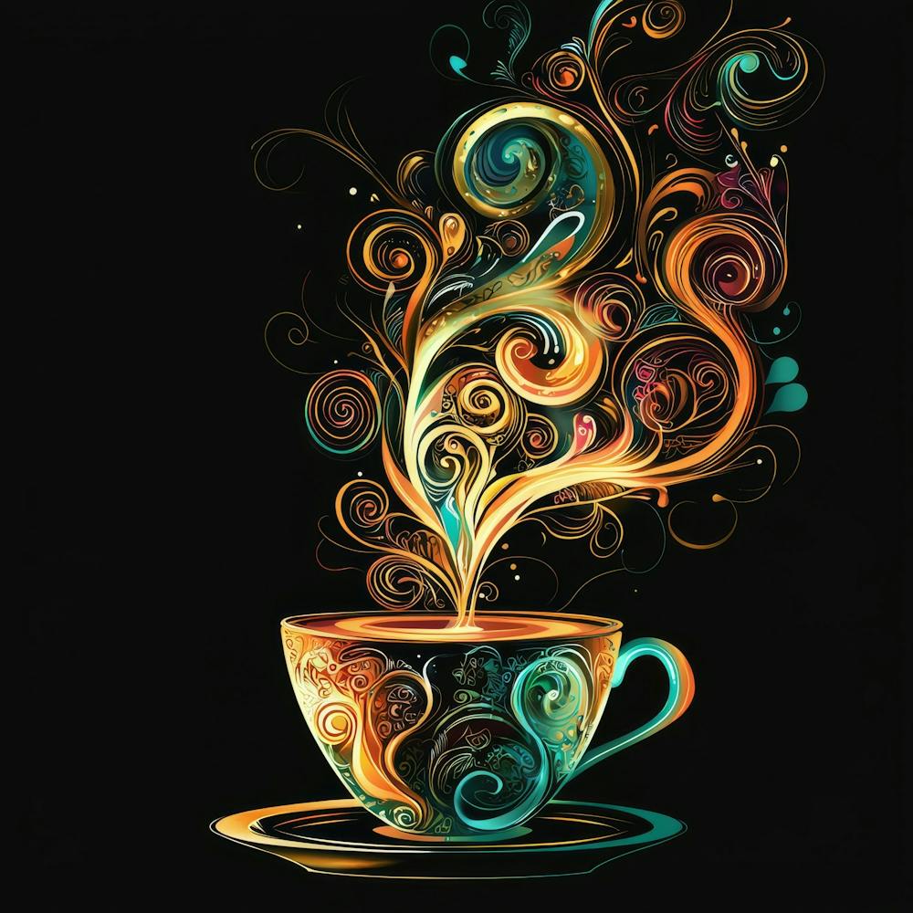 Coffee Cup With Swirls