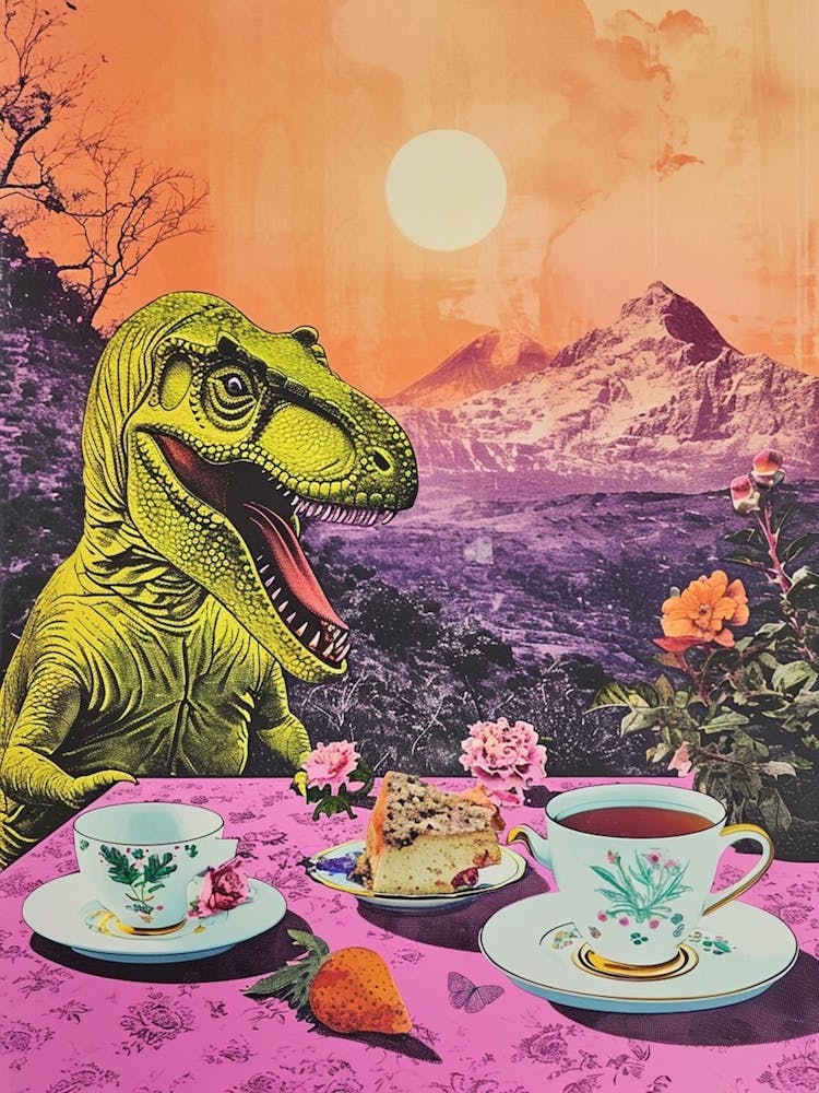 Retro Dinosaur Tea Party 2