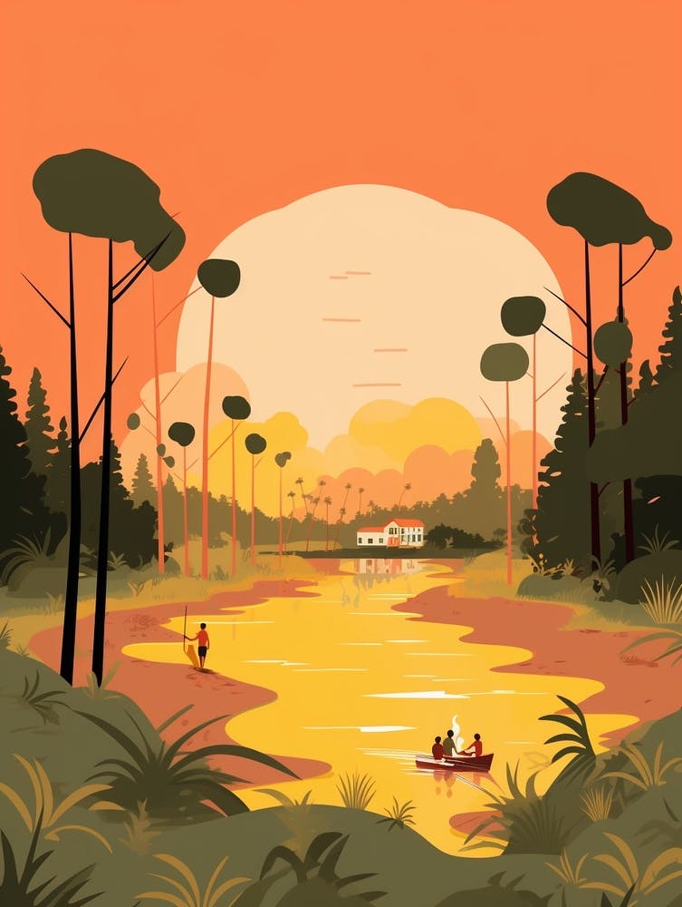 French Guiana 2 Travel Illustration