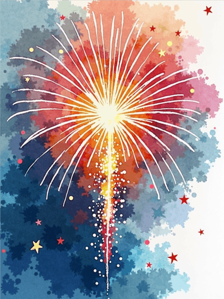 Watercolour Fireworks