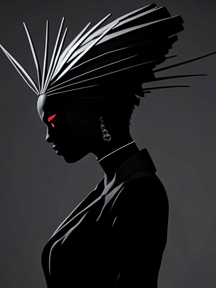 Portrait Of A Woman With Spikes