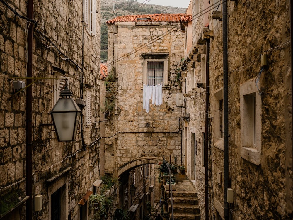 Hanging laundry in Europe