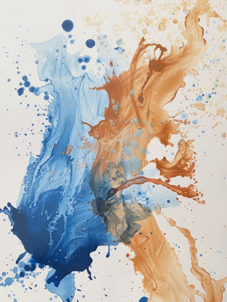 Blue And Orange Splash 1