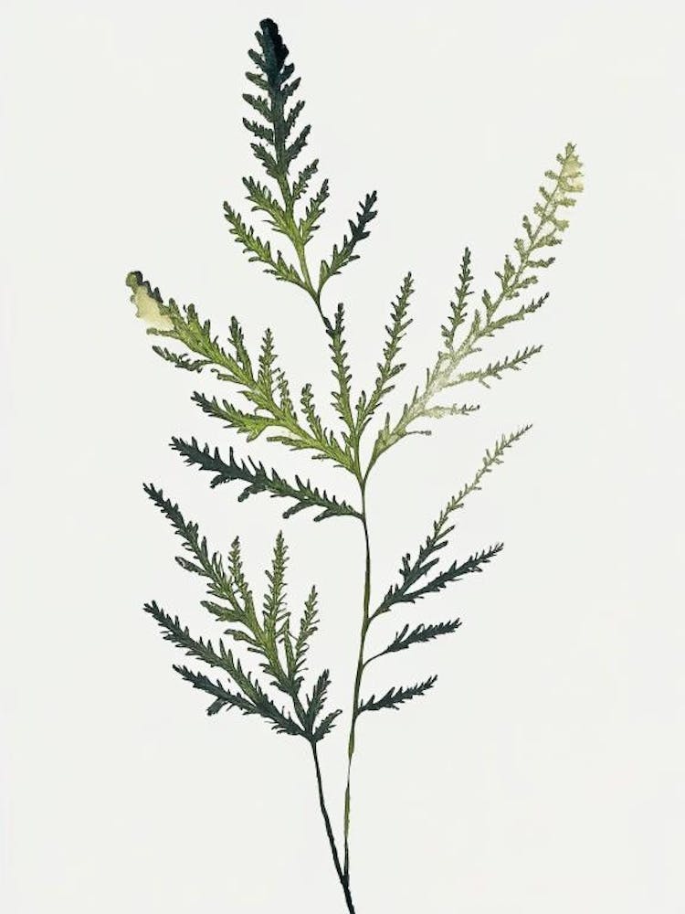 Yarrow Leaf Minimalist Watercolour 6