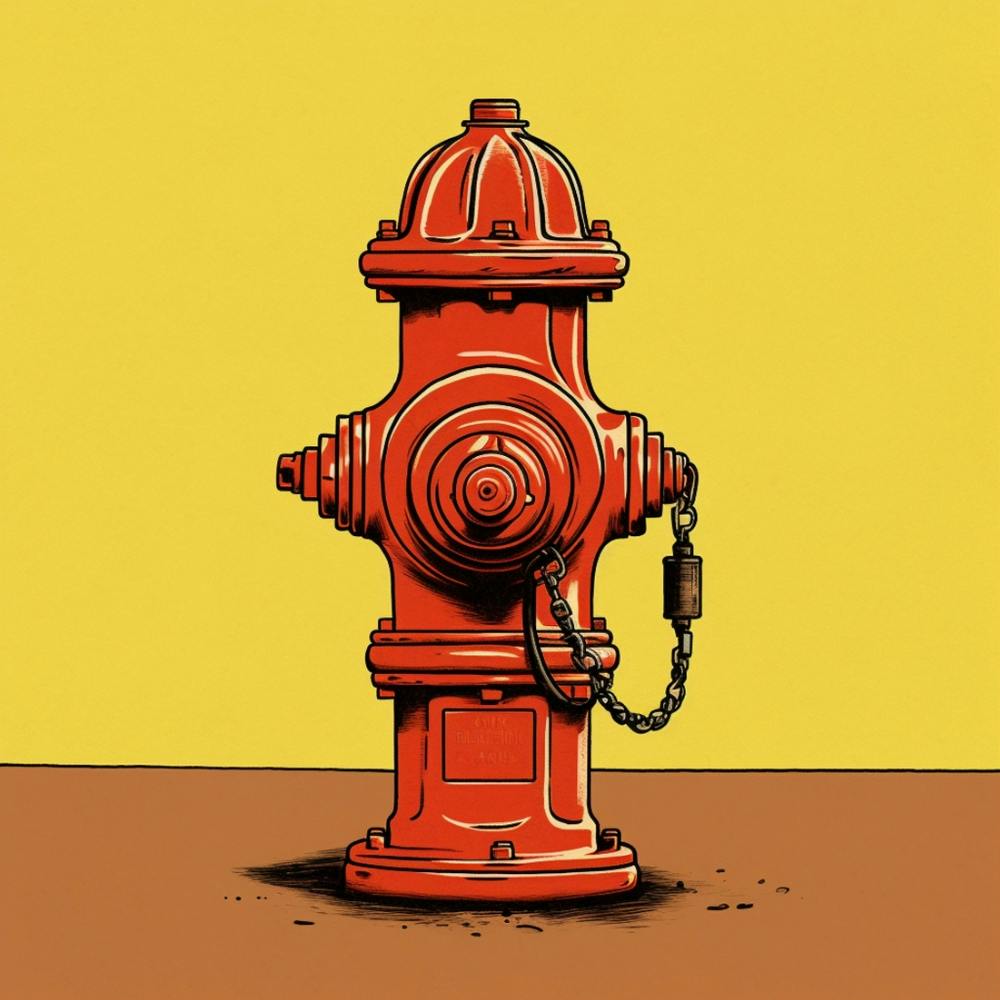 Fire Hydrant,Illustration of a red fire hydrant