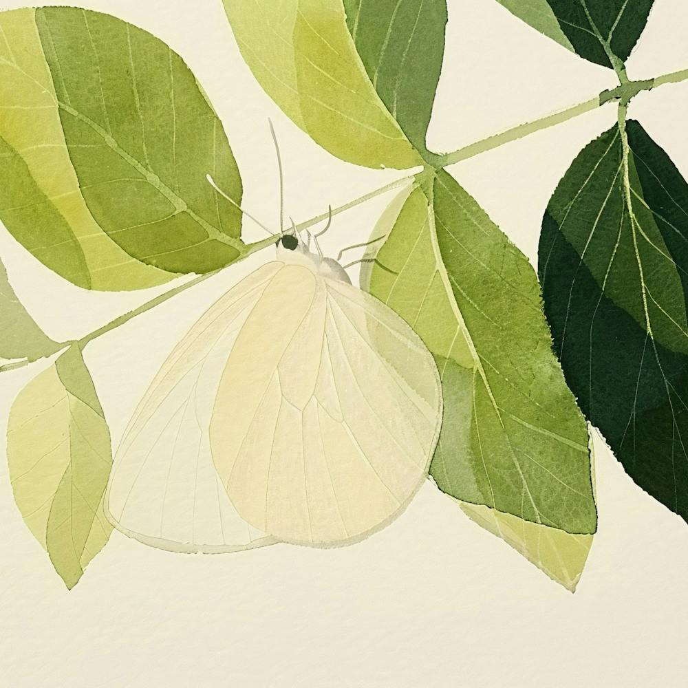 Butterfly On A Leaf 1