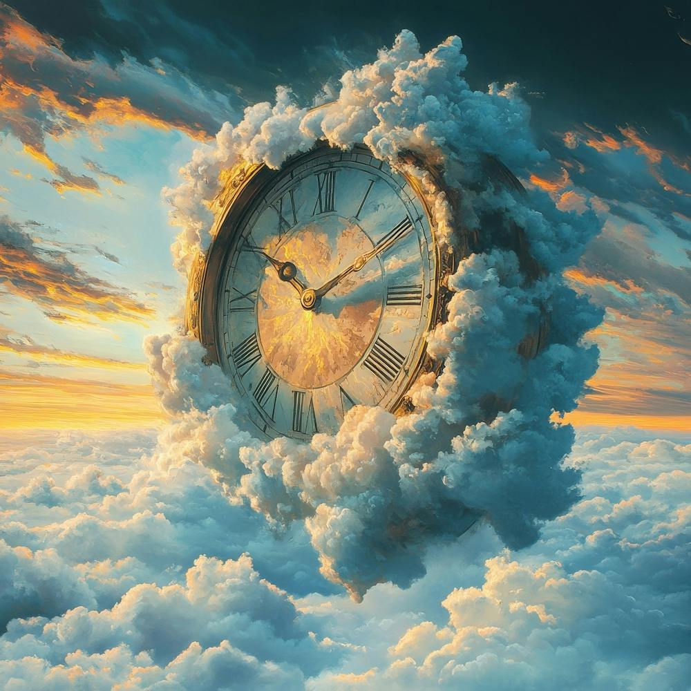 Clock In The Clouds Art 1
