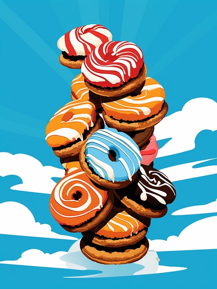 Swirl Biscuit Pop Art Cartoon 2
