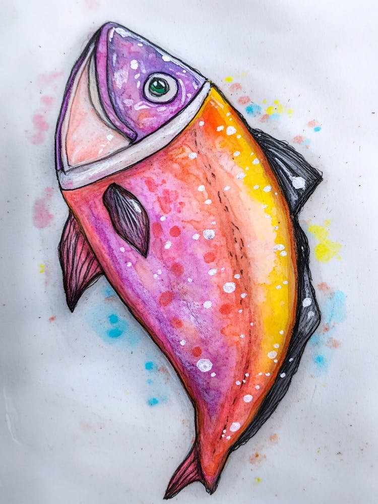 Watercolor Fish Painting
