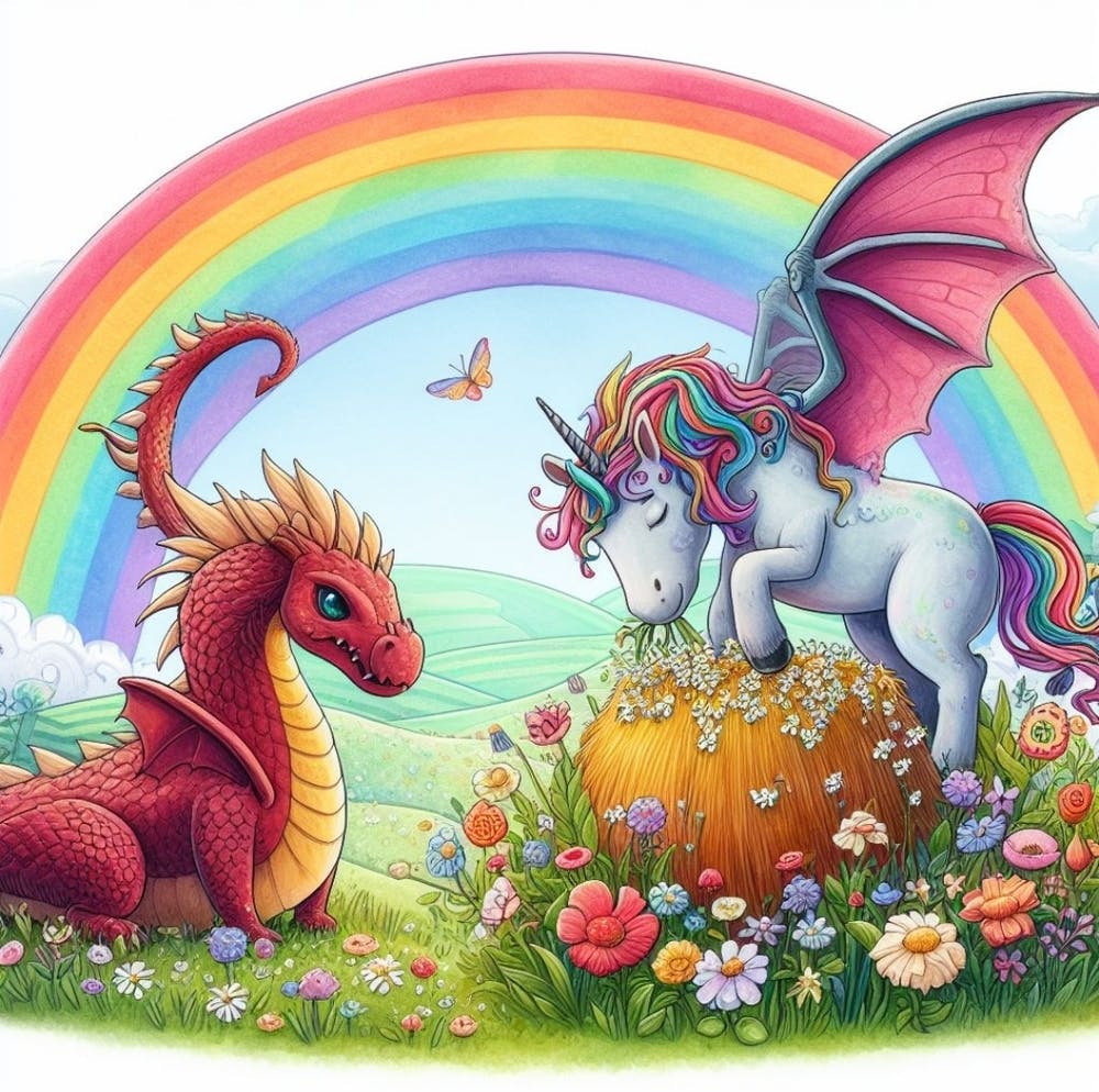 Drache und Einhorn