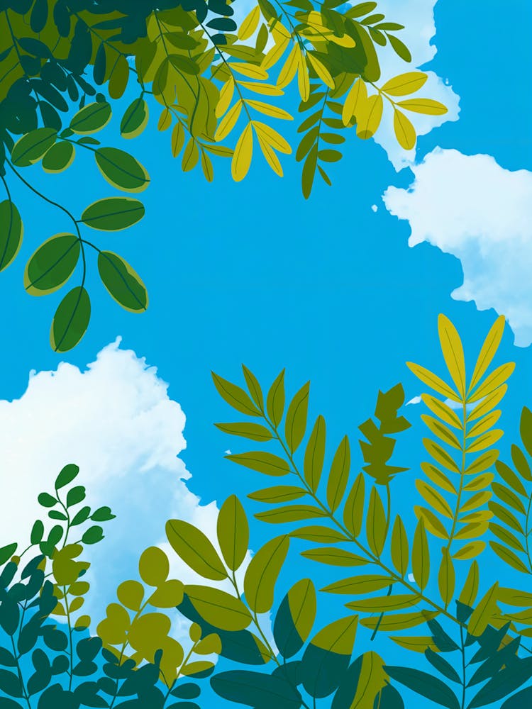 Sky And Leaves