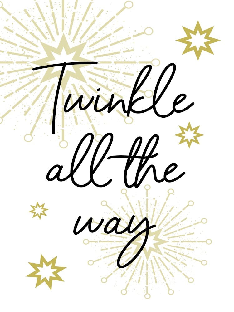 Twinkle all the way Xmas typography 1