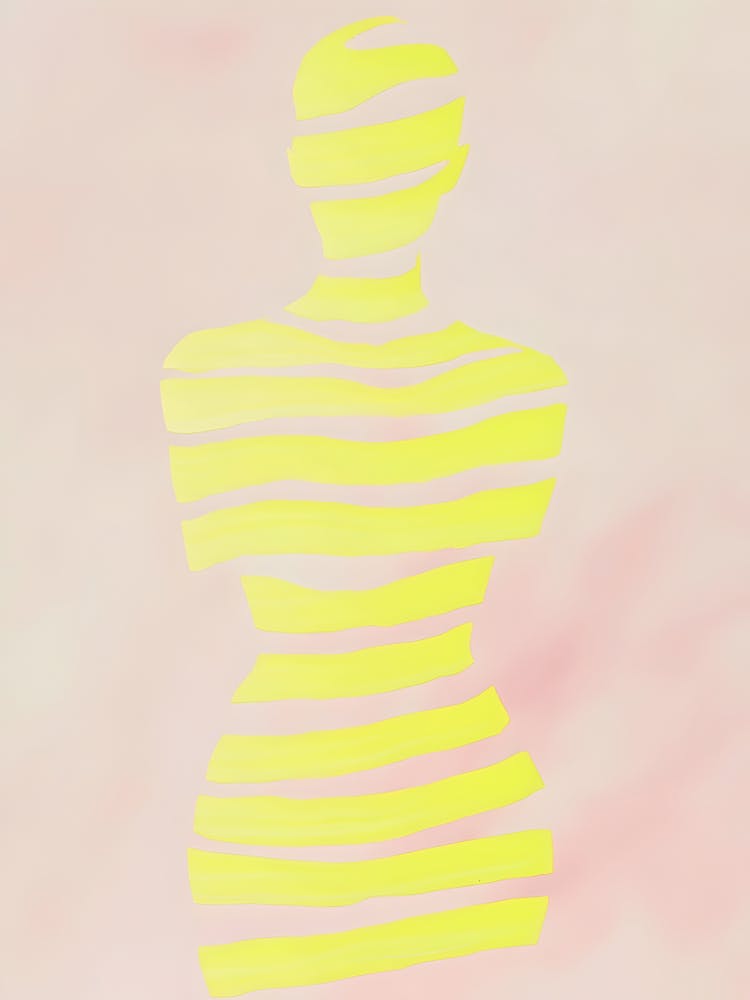 Yellow Striped Silhouette