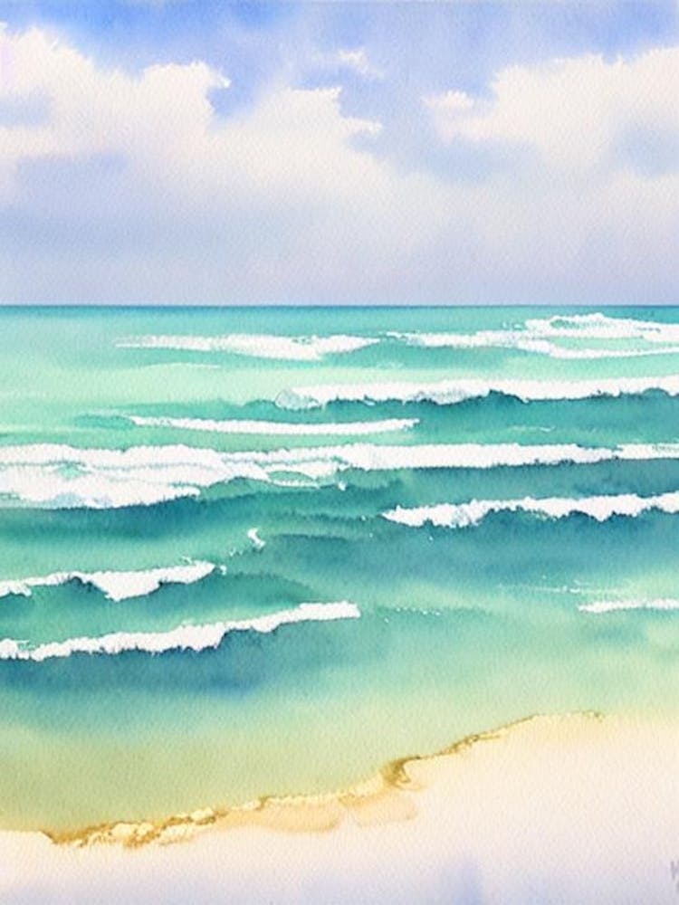 Four Mile Beach, Australia Watercolour