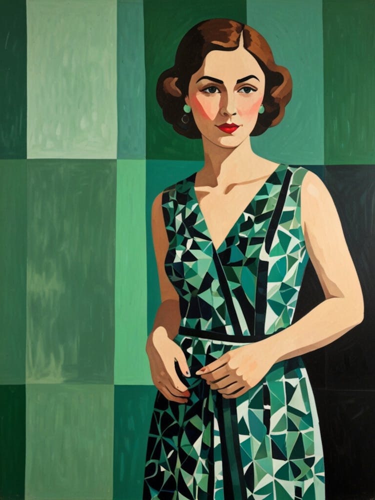 Woman In A Green Dress 2