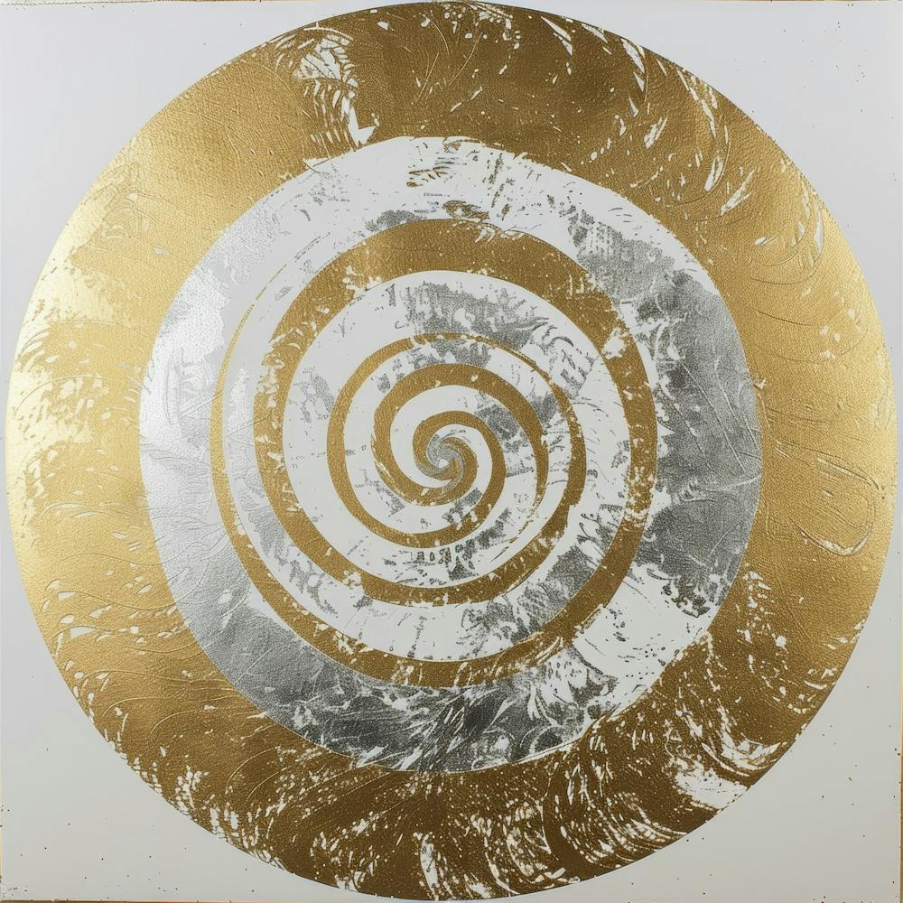 Gold And Silver Spiral