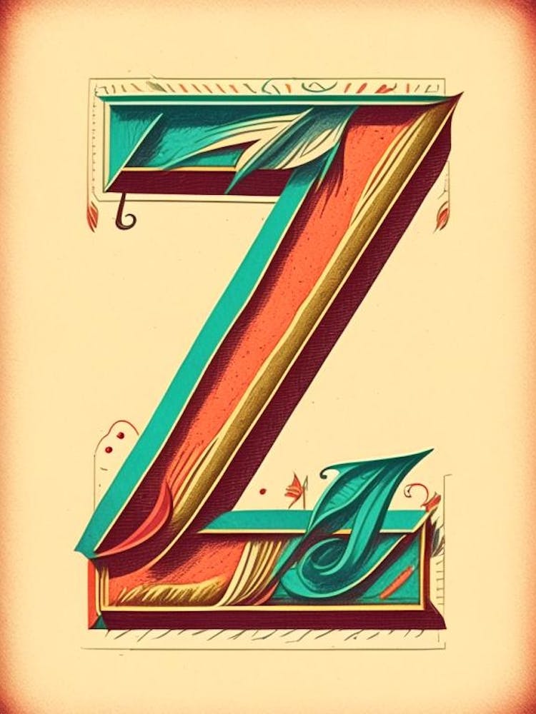 Z, Letter, Alphabet Vintage Sketch
